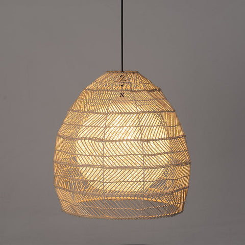 Handwoven Rattan Basket Pendant Light