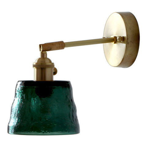 Adjustable Wall Sconce with Glass Shade