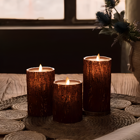 Realistic Flameless LED Candle Set with Flickering Flame Effect for Home Decor