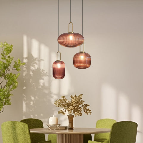 Vintage Tinted Glass Pendant Light for Kitchens and Dining Rooms