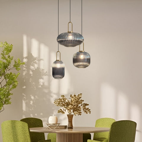 Vintage Tinted Glass Pendant Light for Kitchens and Dining Rooms