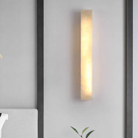 Outdoor Wall Light with Rectangular Alabaster