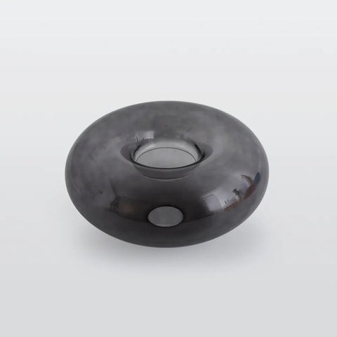Amber Glass Globe Flush-Mount Ceiling Light