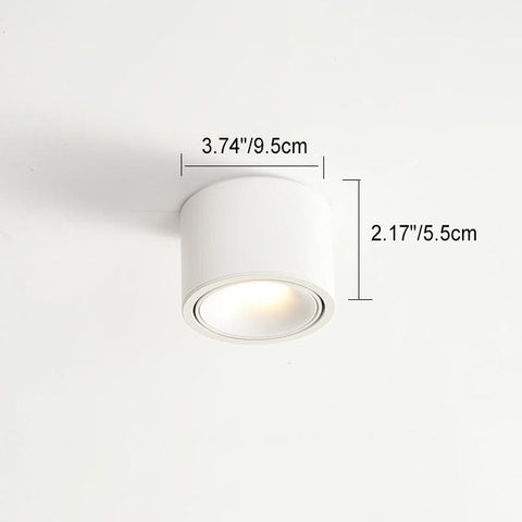 Adjustable Round LED Ceiling Spotlight with Focused Beam for Interiors