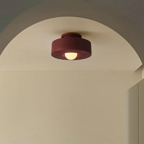 Ceiling Light with Layered Resin Form and Nordic LED Design