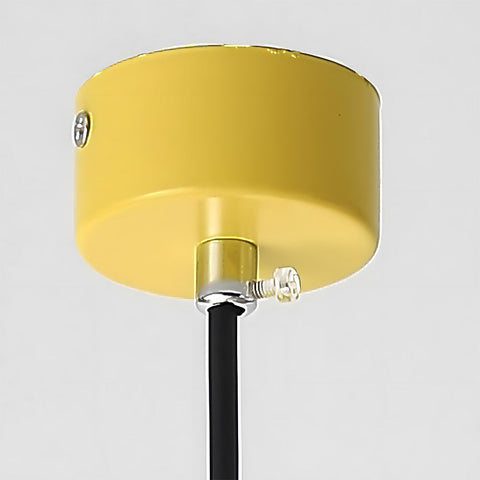 Ribbed Metal Cylinder Pendant Light