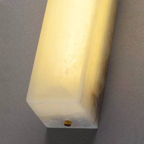 Outdoor Wall Light with Rectangular Alabaster