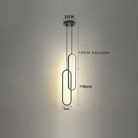 Minimalist Aluminum LED Pendant Light for Kitchen Islands and Bedsides