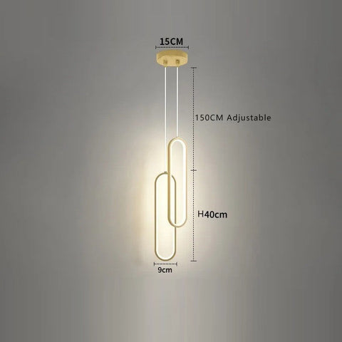 Minimalist Aluminum LED Pendant Light for Kitchen Islands and Bedsides
