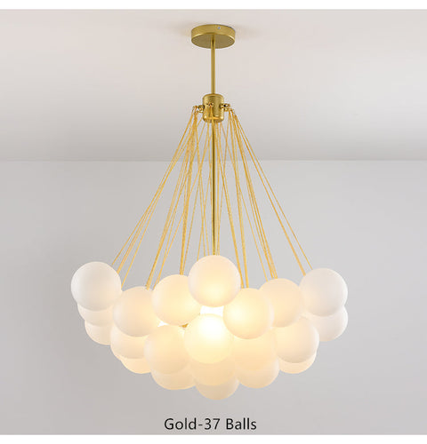 Glass Globe Chandelier for Living Room and Dining Room Lighting