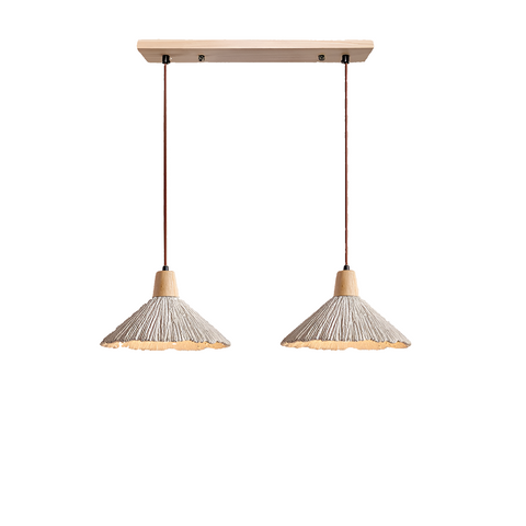 Pendant Light with Cement Shade and Wabi-Sabi Texture