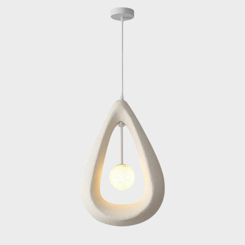 Japandi Oval Pendant Light