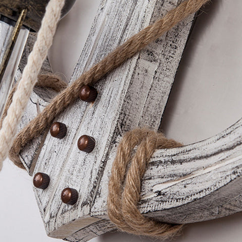 Nautical Anchor Wall Sconce for Rustic Bedroom and Hallway Lighting