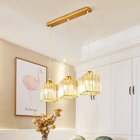 Ribbed Glass Cluster Pendant Light for Dining Tables and Kitchens