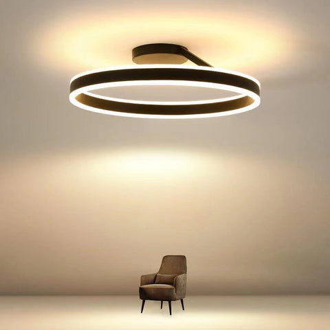 Round LED Flush Mount Ceiling Light for Bedroom and Hallway Lighting