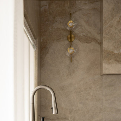 Wall Light with Round Glass Shade