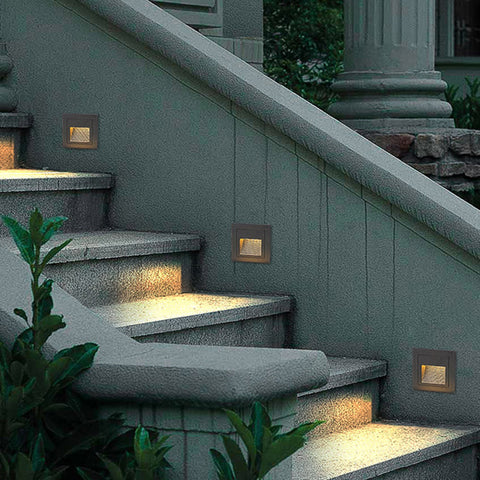Recessed LED Deck and Step Light for Outdoor Stairs and Pathways
