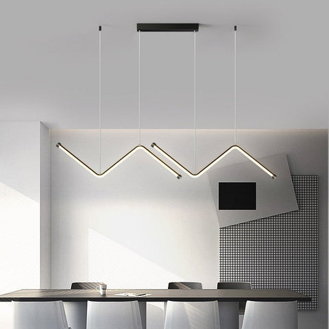 Linear LED Pendant Light for Kitchen Island and Dining Room Lighting