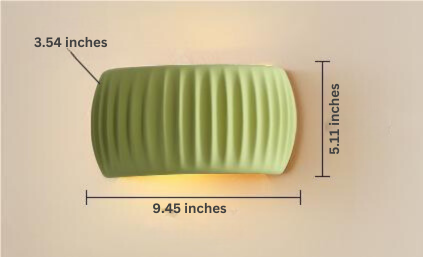 Ribbed Resin Wall Lamp with G9 Socket and Modern Decorative Design for Indoor Spaces