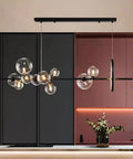 Glass Globe Chandelier with 7 or 10 Lights