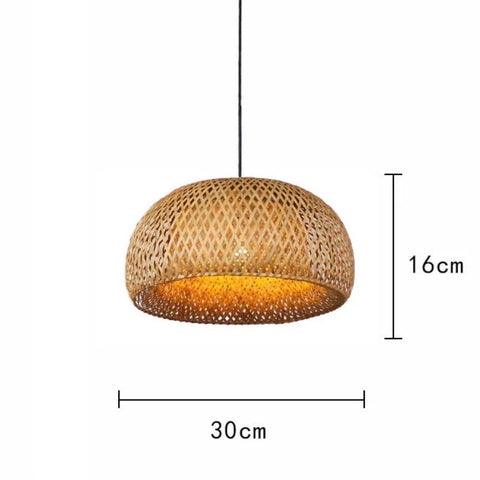 Woven Bamboo Ceiling and Pendant Light for Dining and Living Rooms