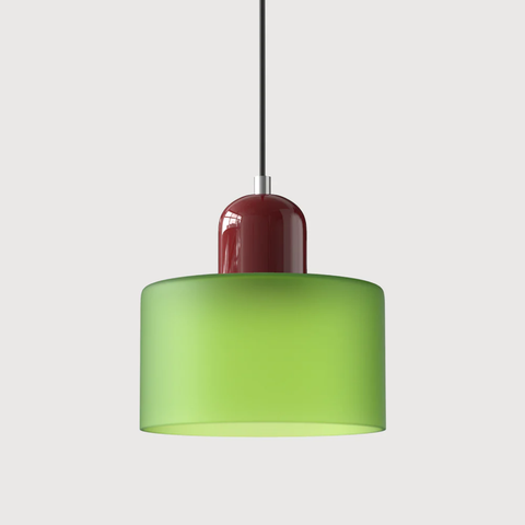Retro Glass Pendant Light with Adjustable Cord for Ambient Lighting