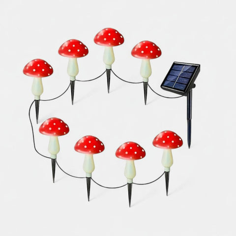 Solar Mushroom Garden Lights – Red Outdoor Decorative Lamps