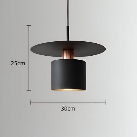 Pendant Light with Layered Metal Saucer Shade and Nordic Style
