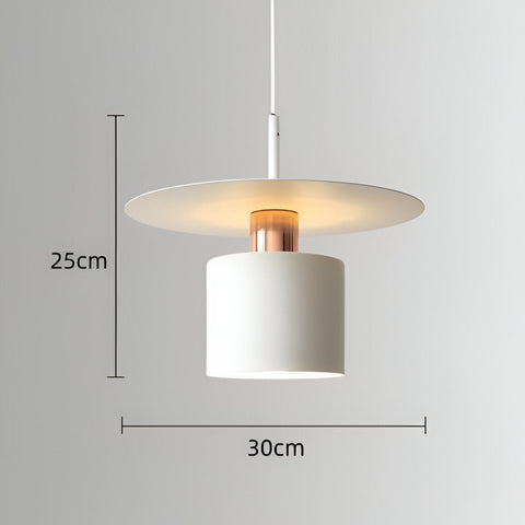 Pendant Light with Layered Metal Saucer Shade and Nordic Style
