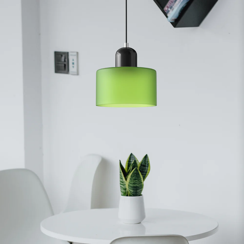 Retro Glass Pendant Light with Adjustable Cord for Ambient Lighting