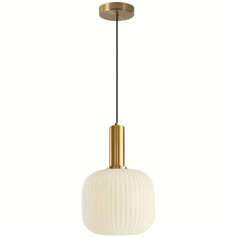 Modern Ribbed Glass Pendant Light
