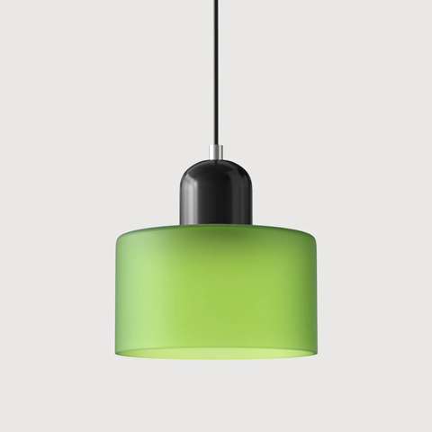 Retro Glass Pendant Light with Adjustable Cord for Ambient Lighting