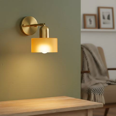 Bauhaus Glass Wall Sconce for Bedroom and Hallway Accent Illumination