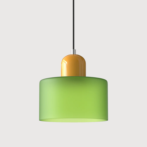 Retro Glass Pendant Light with Adjustable Cord for Ambient Lighting