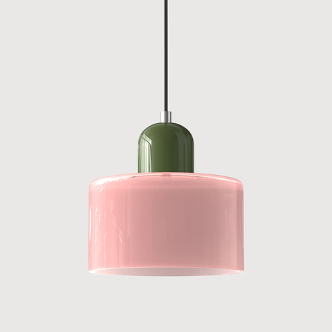 Retro Glass Pendant Light with Adjustable Cord for Ambient Lighting