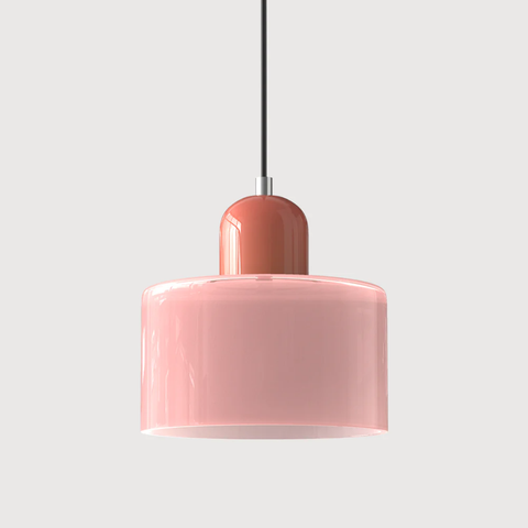 Retro Glass Pendant Light with Adjustable Cord for Ambient Lighting