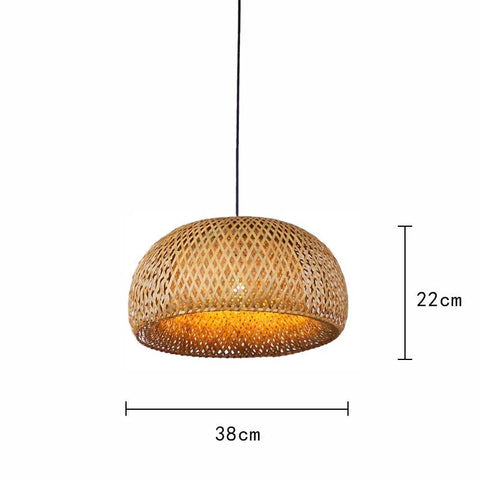 Woven Bamboo Ceiling and Pendant Light for Dining and Living Rooms