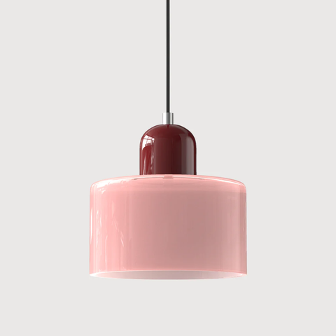 Retro Glass Pendant Light with Adjustable Cord for Ambient Lighting