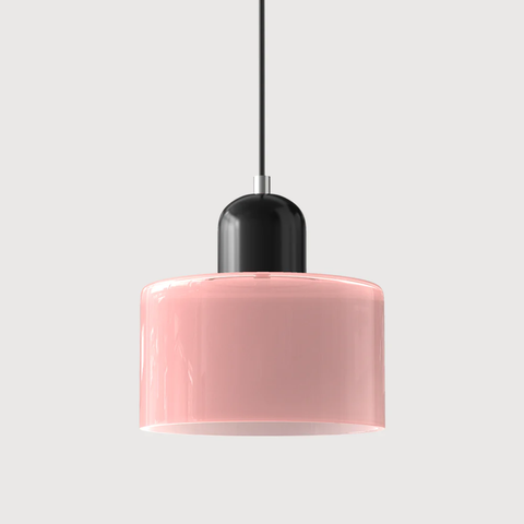 Retro Glass Pendant Light with Adjustable Cord for Ambient Lighting