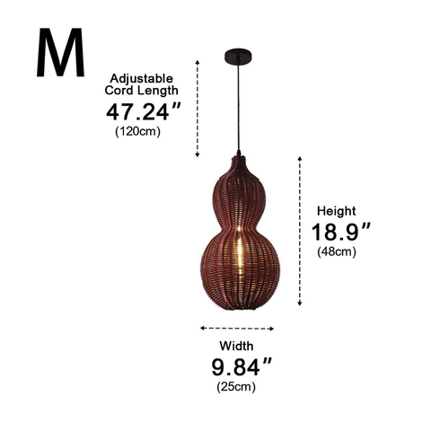 Outdoor Pendant Light with Woven Synthetic Vine Shade