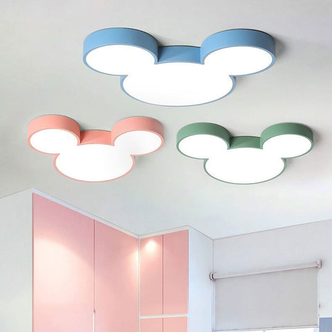 Cartoon Mouse-Ear LED Flush Mount Ceiling Light — product view