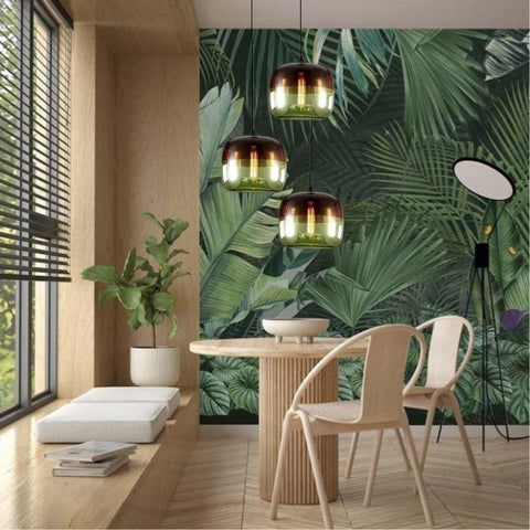 Retro Tinted Glass Pendant Light for Kitchen Islands and Dining Rooms