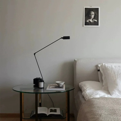 Desk Lamp with Articulated Metal Arm and Adjustable LED Light