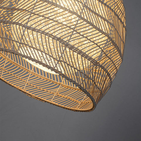 Handwoven Rattan Basket Pendant Light
