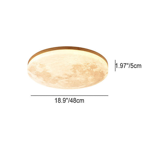 Moon-Texture LED Flush Mount Ceiling Light with Adjustable Modes