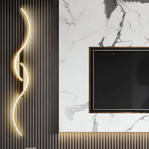 Modern Sculptural LED Wall Light with Soft Indirect Ambient Lighting