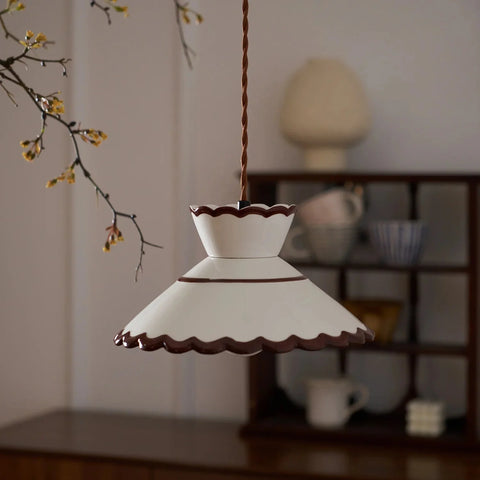 Pendant Light with Vintage Ceramic Shade
