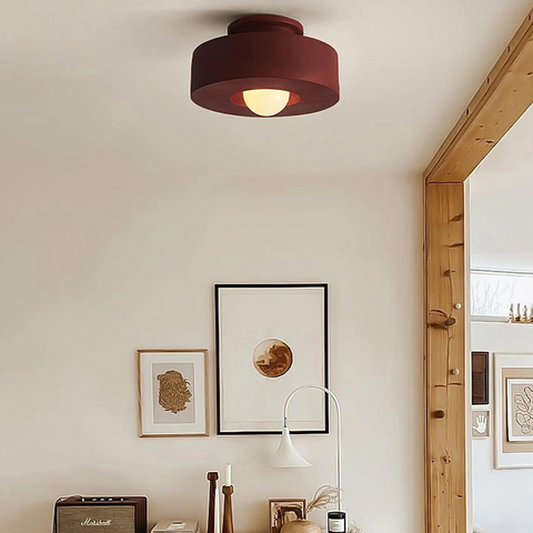 Ceiling Light with Layered Resin Form and Nordic LED Design