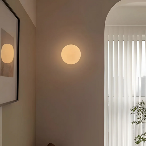 Minimalist Glass LED Wall Light for Warm Ambient Lighting
