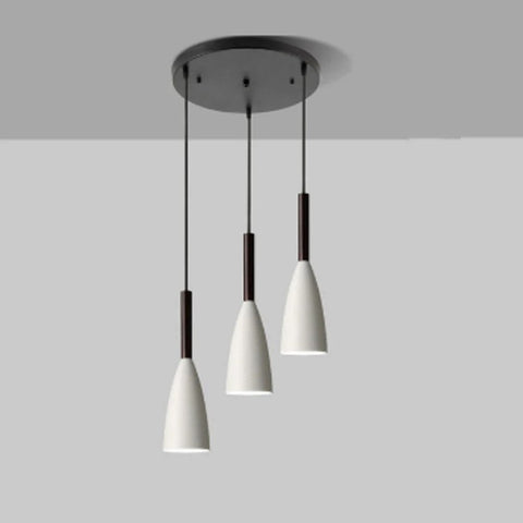 Nordic Wood and Aluminum Pendant Light for Kitchen Islands and Bedsides